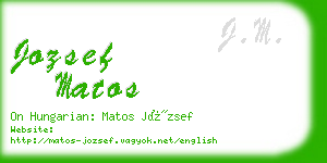 jozsef matos business card